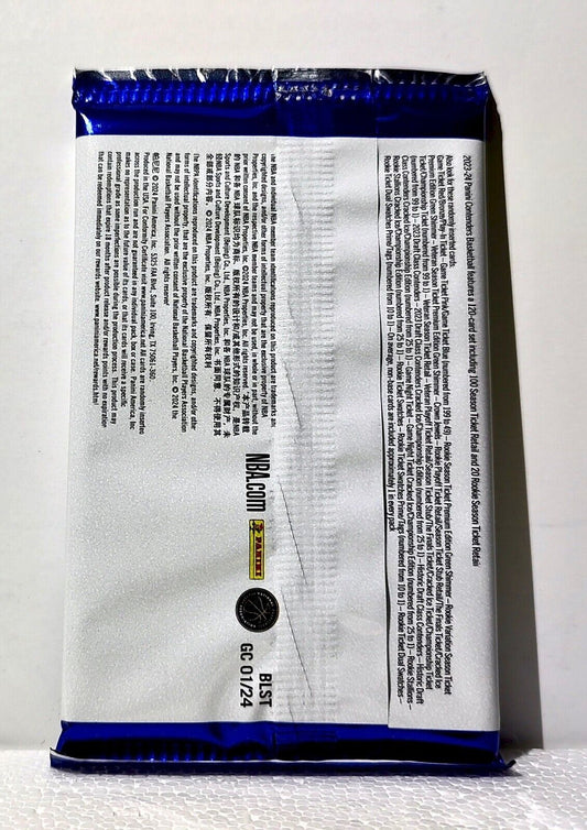 2023-24 Panini Contenders NBA Basketball Cards Pack - Sealed, 8 cards