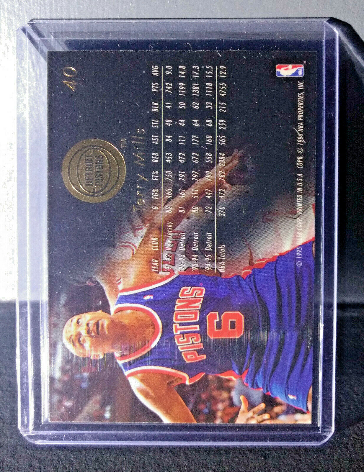 1995-96 Terry Mills Flair #40 Basketball Card