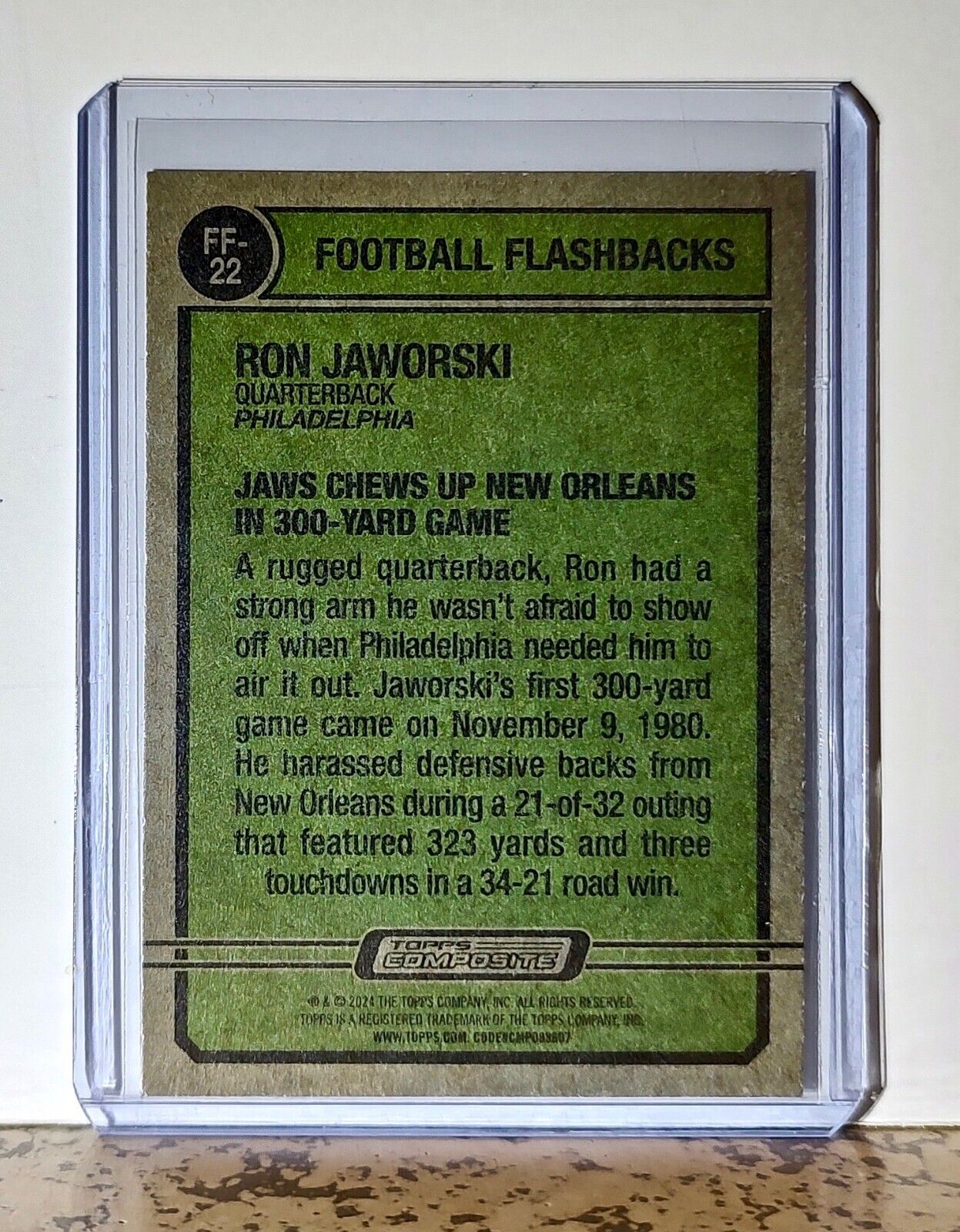 Ron Jaworski 2023 Topps Flashbacks 1974 NFL #FF-22 Card Philadelphia Eagles