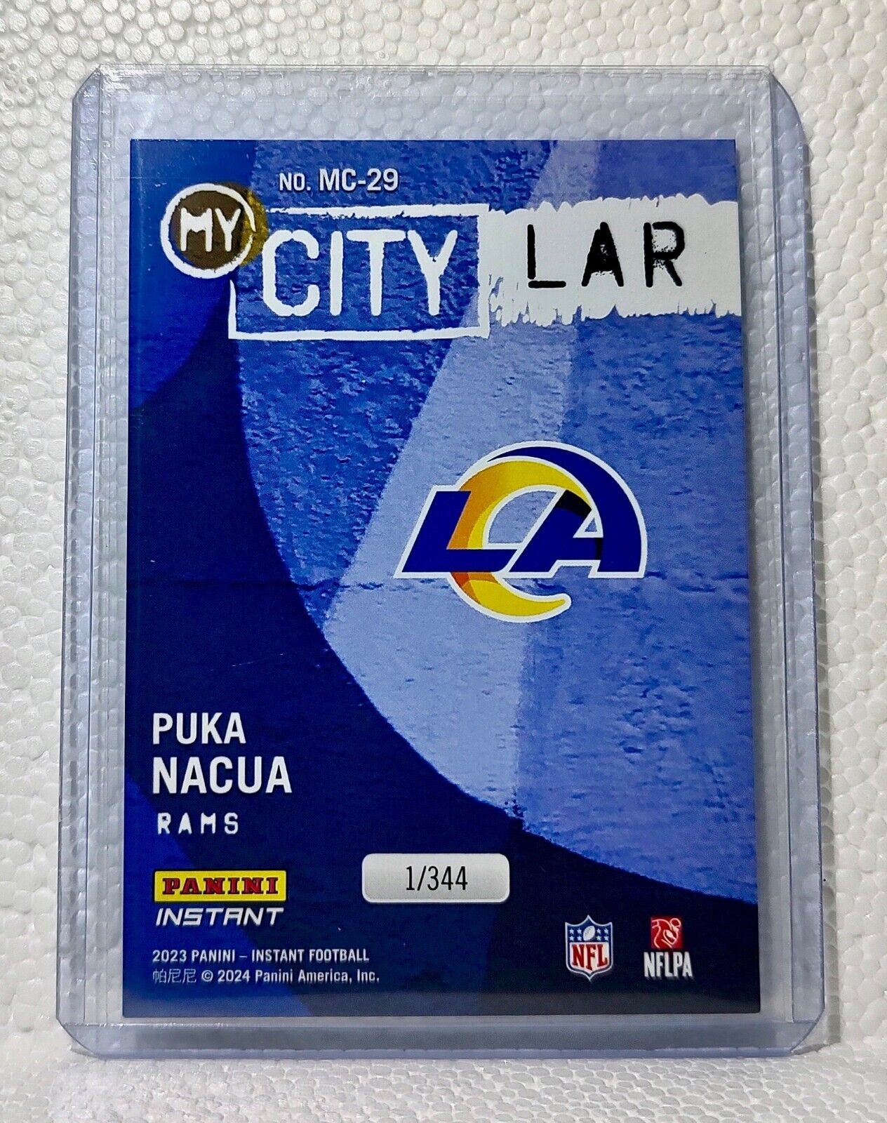 Puka Nacua 2023 Panini NFL #29 My City Football Card Los Angeles Rams 1/344