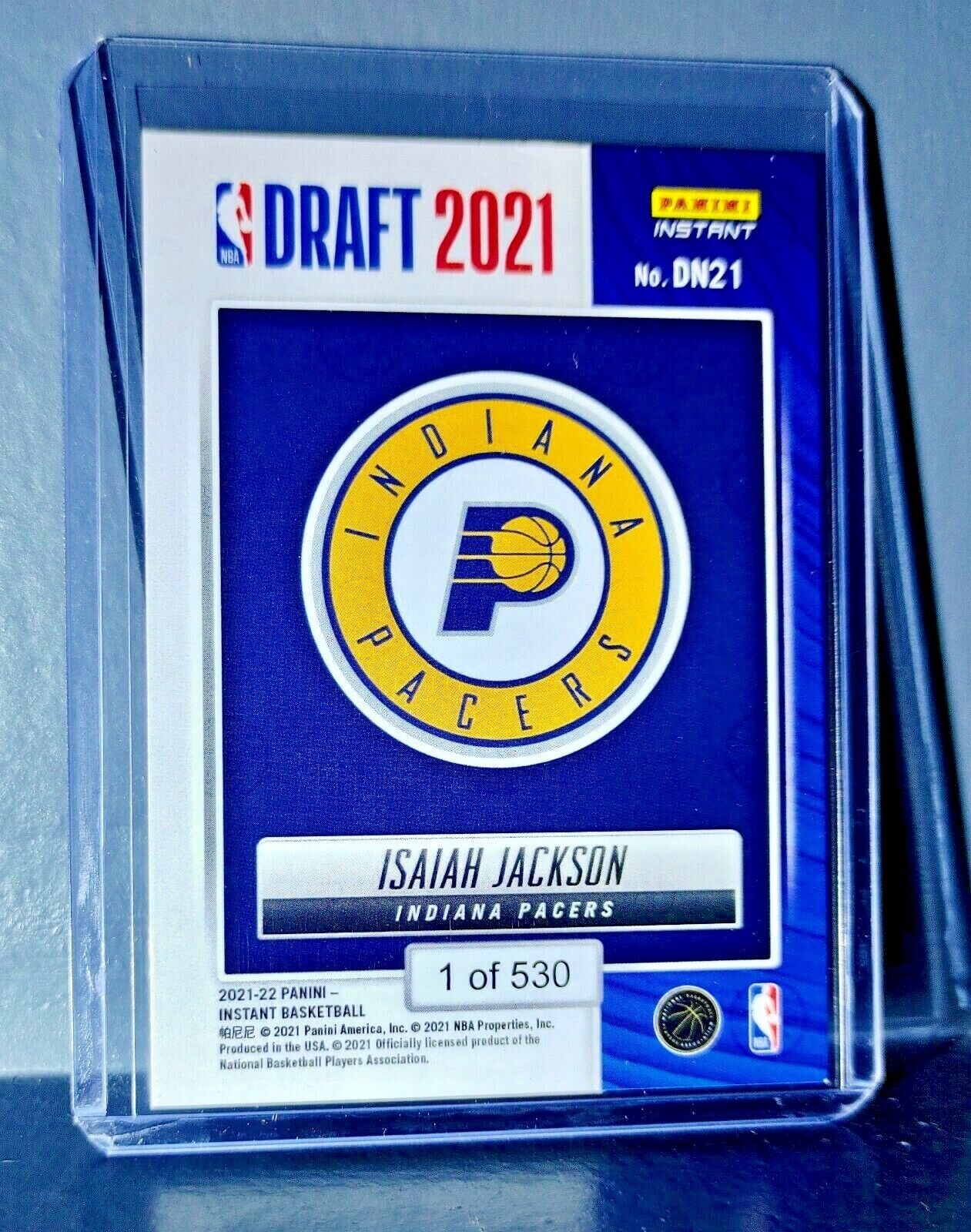 Isaiah Jackson 2021-22 Panini NBA Draft Night Rookie Card 1 of 530