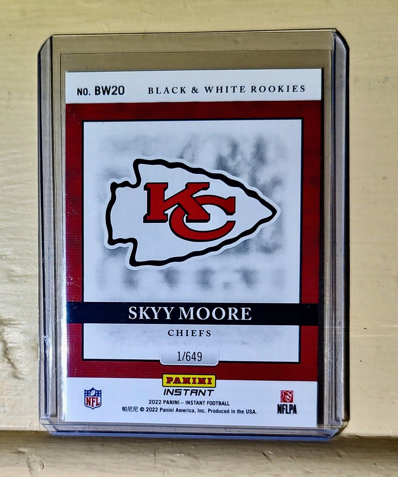 Skyy Moore 2022 Panini NFL Black & White Rookies #20 Football Card 1 of 649
