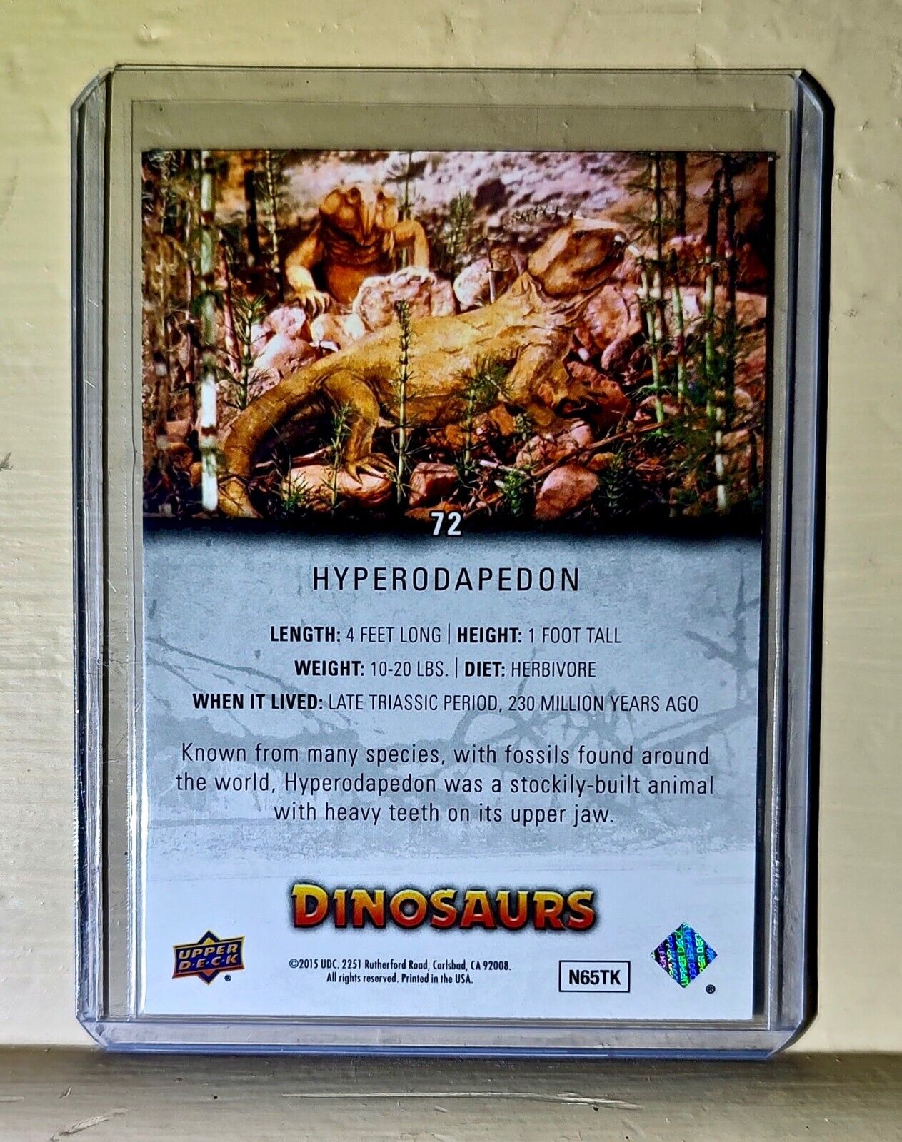 2015 Upper Deck Dinosaurs Hyperodapedon #72 Card