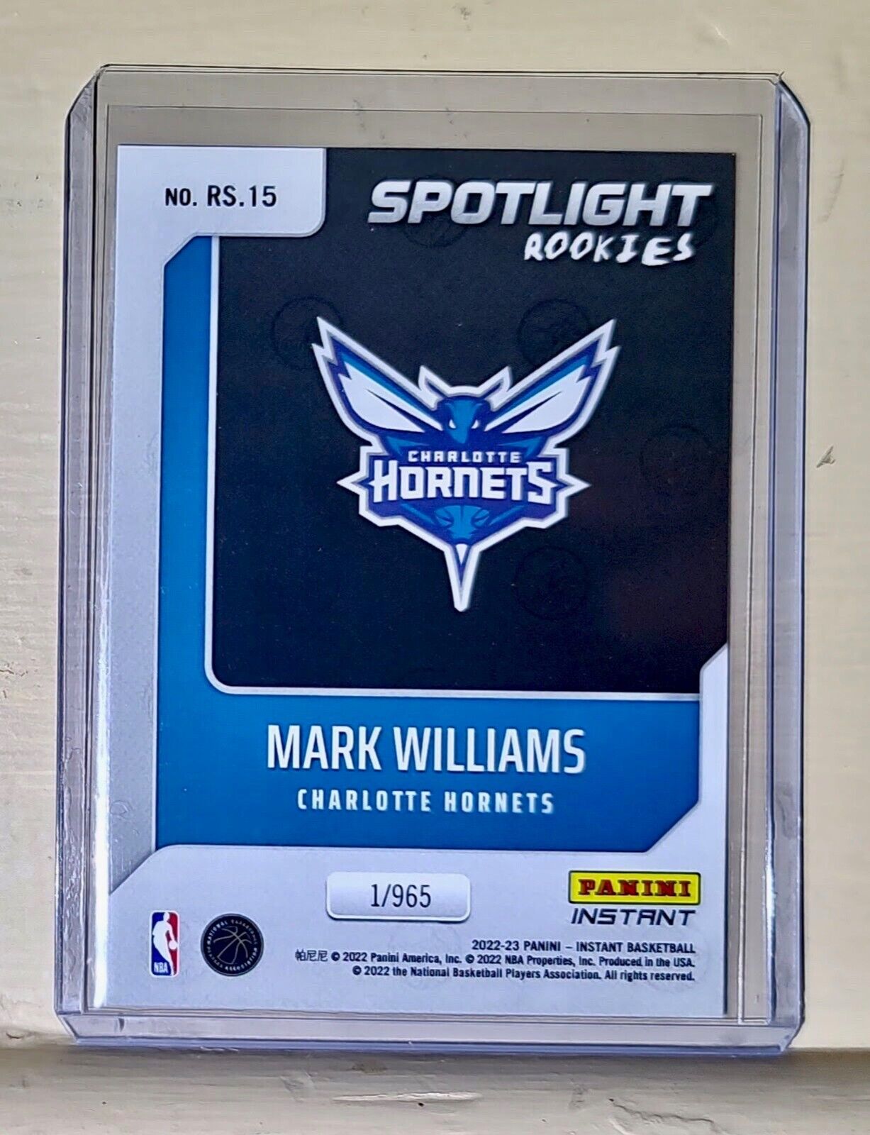 Mark Williams 2022-23 Panini NBA #15 Spotlight Rookies Card 1/965