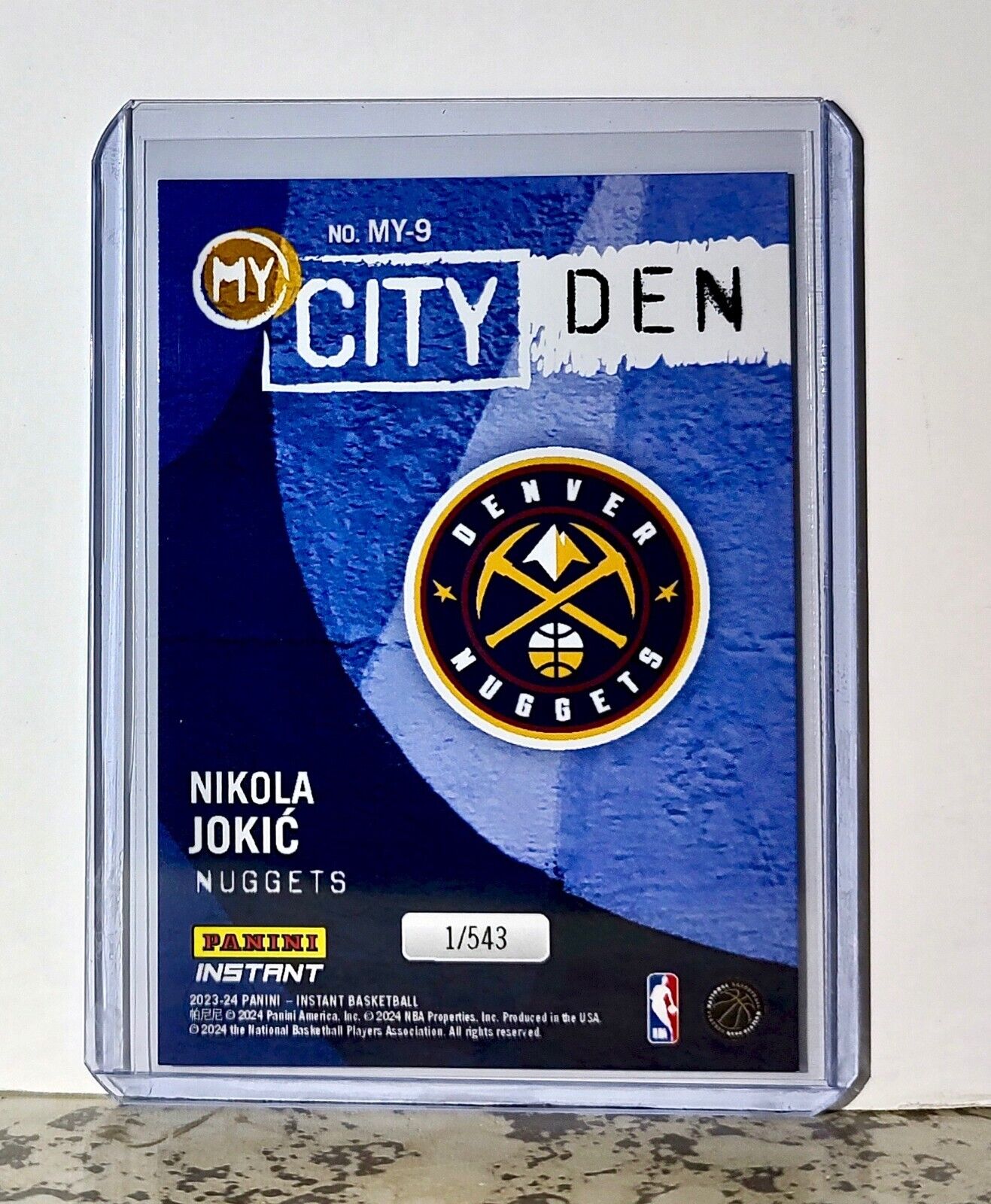 Nikola Jokic 2023-24 Panini NBA #9 MyCity Basketball Card Denver Nuggets 1/543