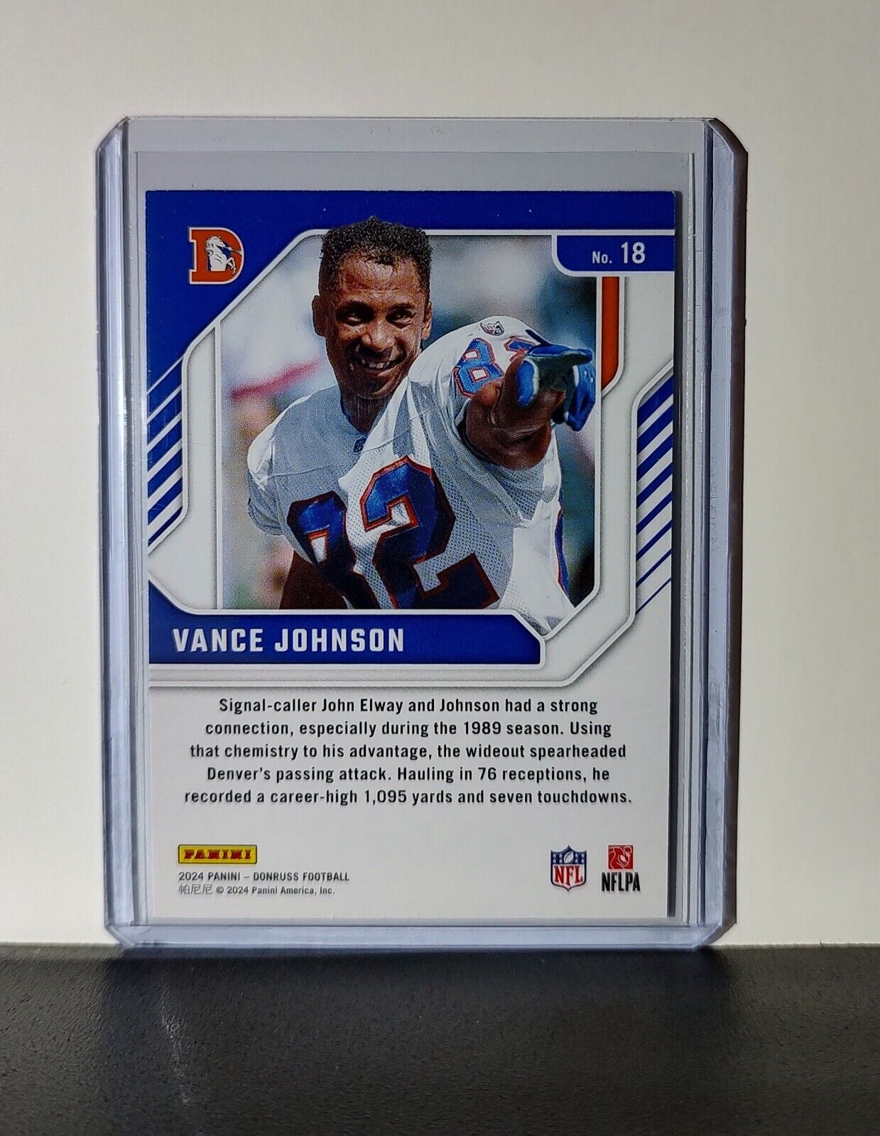 Vance Johnson 2024 Panini Donruss NFL #18 Legend Series Refractor Card Broncos