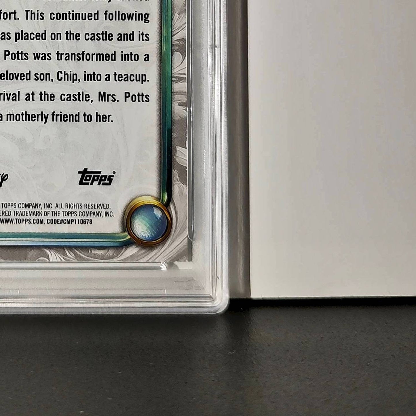 Mrs. Potts 2025 Topps Disney #48 Winter Variant Card Beauty and the Beast PSA 9