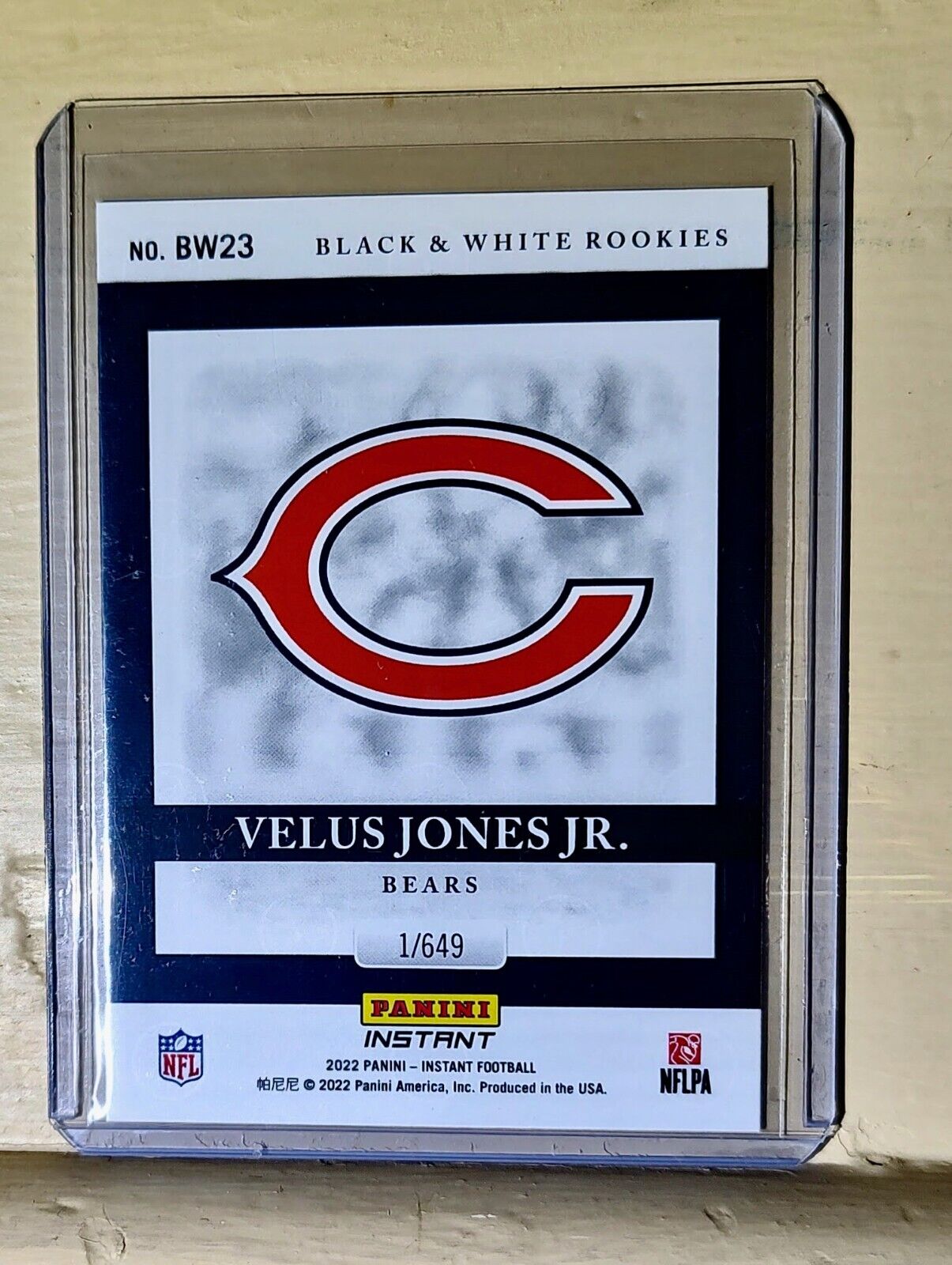 Velus Jones Jr. 2022 Panini NFL Black & White Rookies #23 Football Card 1 of 649
