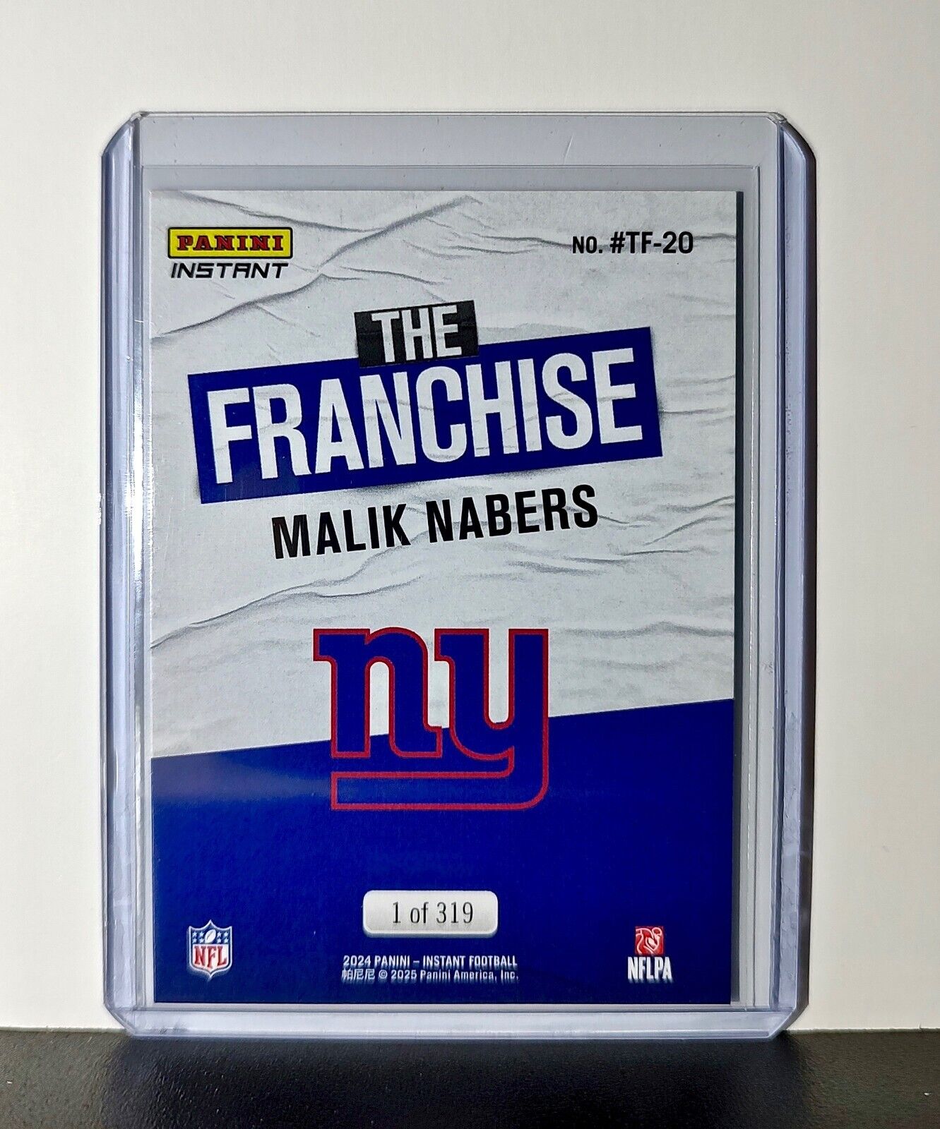 Malik Nabers Rookie 2024 Panini The Franchise NFL #20 Football Card 1 of 319
