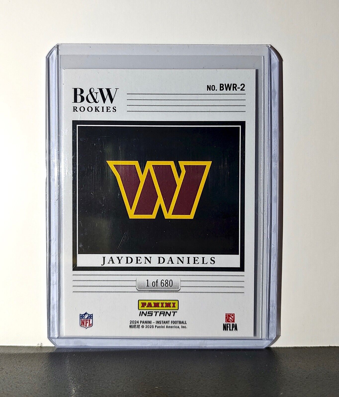 Jayden Daniels 2024 Panini NFL #2 Black & White Rookies Card Commanders 1 of 680