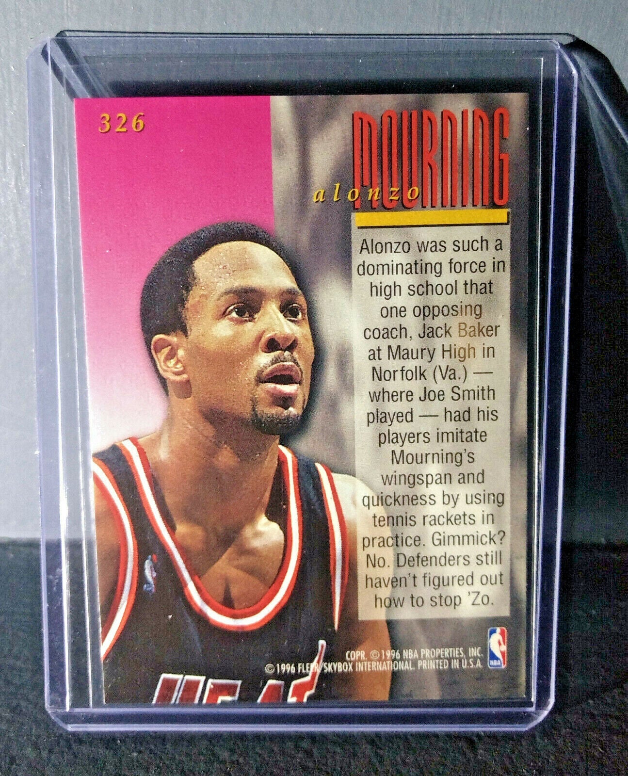 1995-96 Alonzo Mourning #326 Ultra Encore Basketball Card