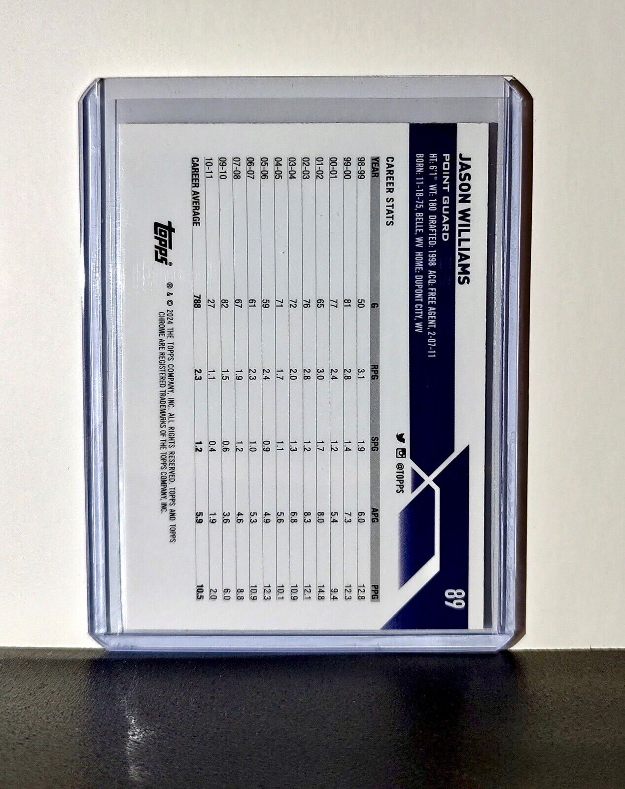 Jason Williams 2023-24 Topps Chrome NBA #89 Card Memphis Grizzlies