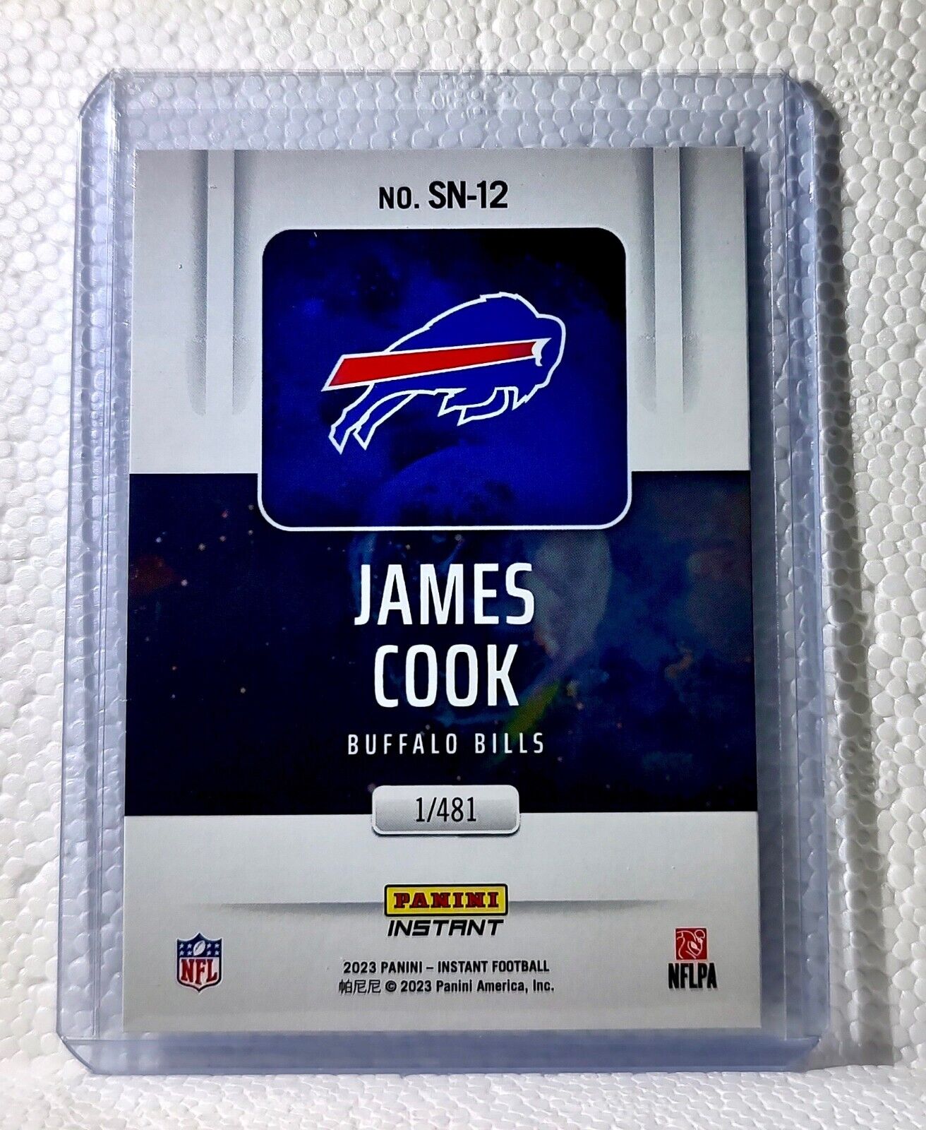 James Cook 2023 Panini NFL #12 Supernova Football Card Buffalo Bills 1/481