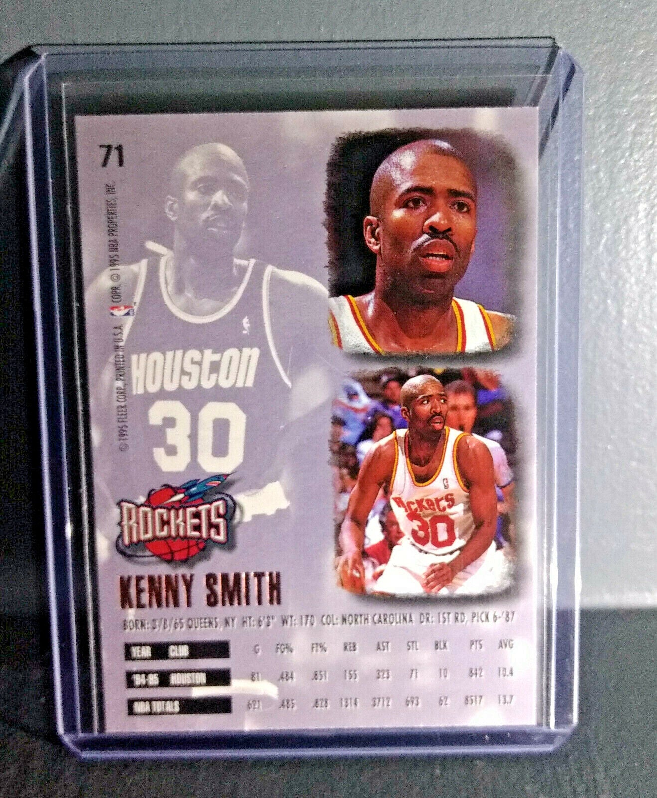 1995-96 Kenny Smith Fleer Ultra #71 Basketball Card