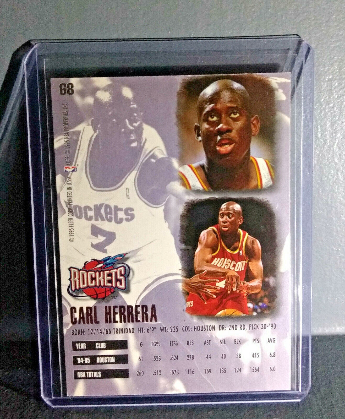 1995-96 Carl Herrera Fleer Ultra #68 Basketball Card