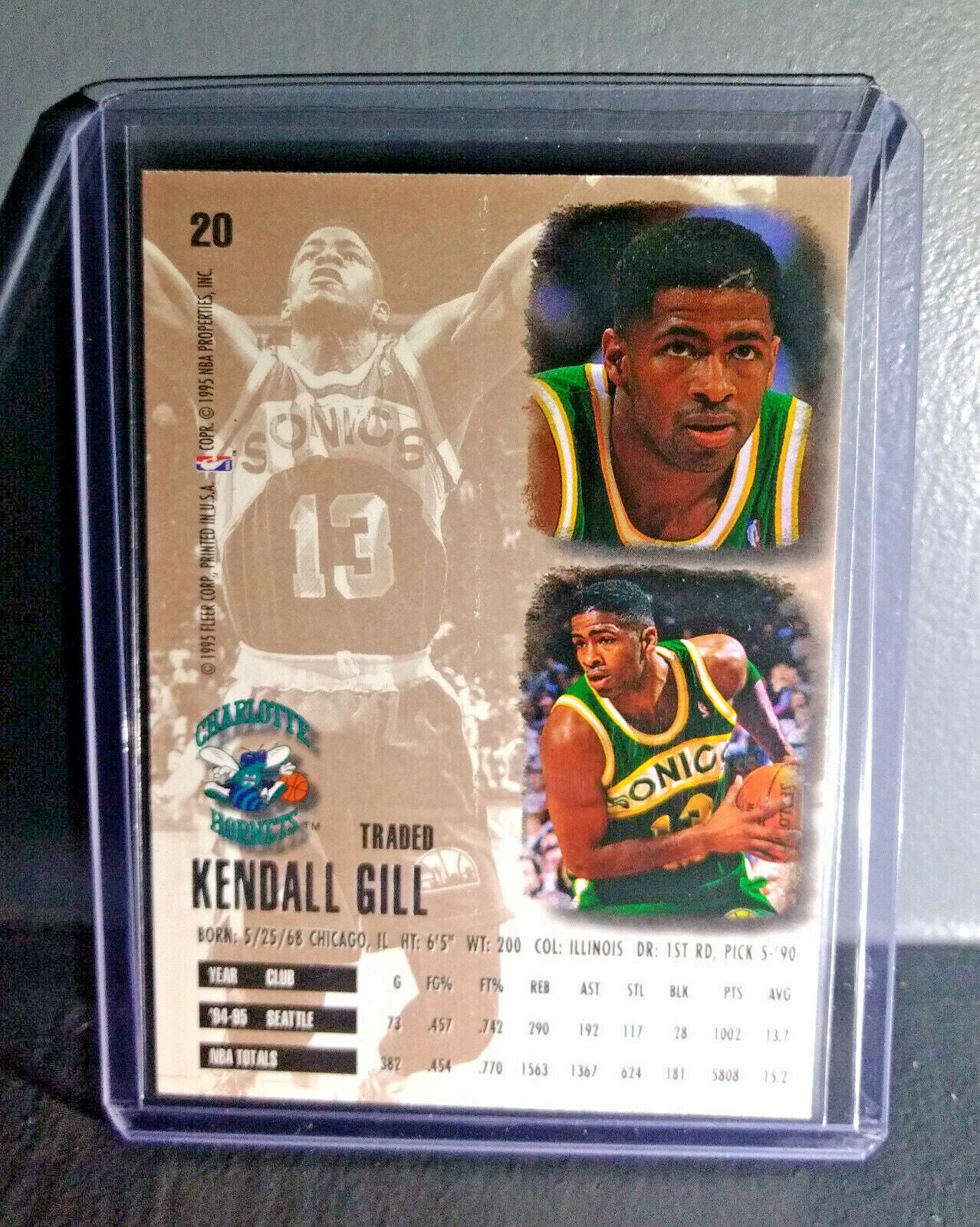1995-96 Kendall Gill Fleer Ultra #20 Basketball Card