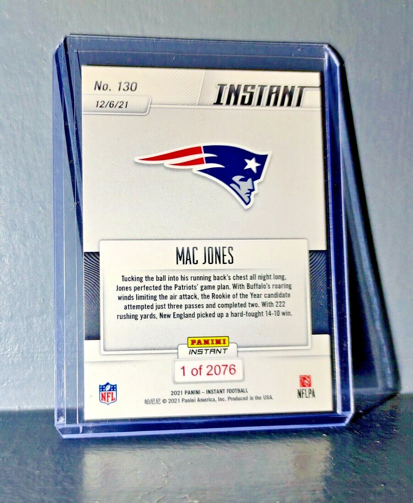 Mac Jones 2021 Panini #130 NFL Rookie Football Card 1 of 2076