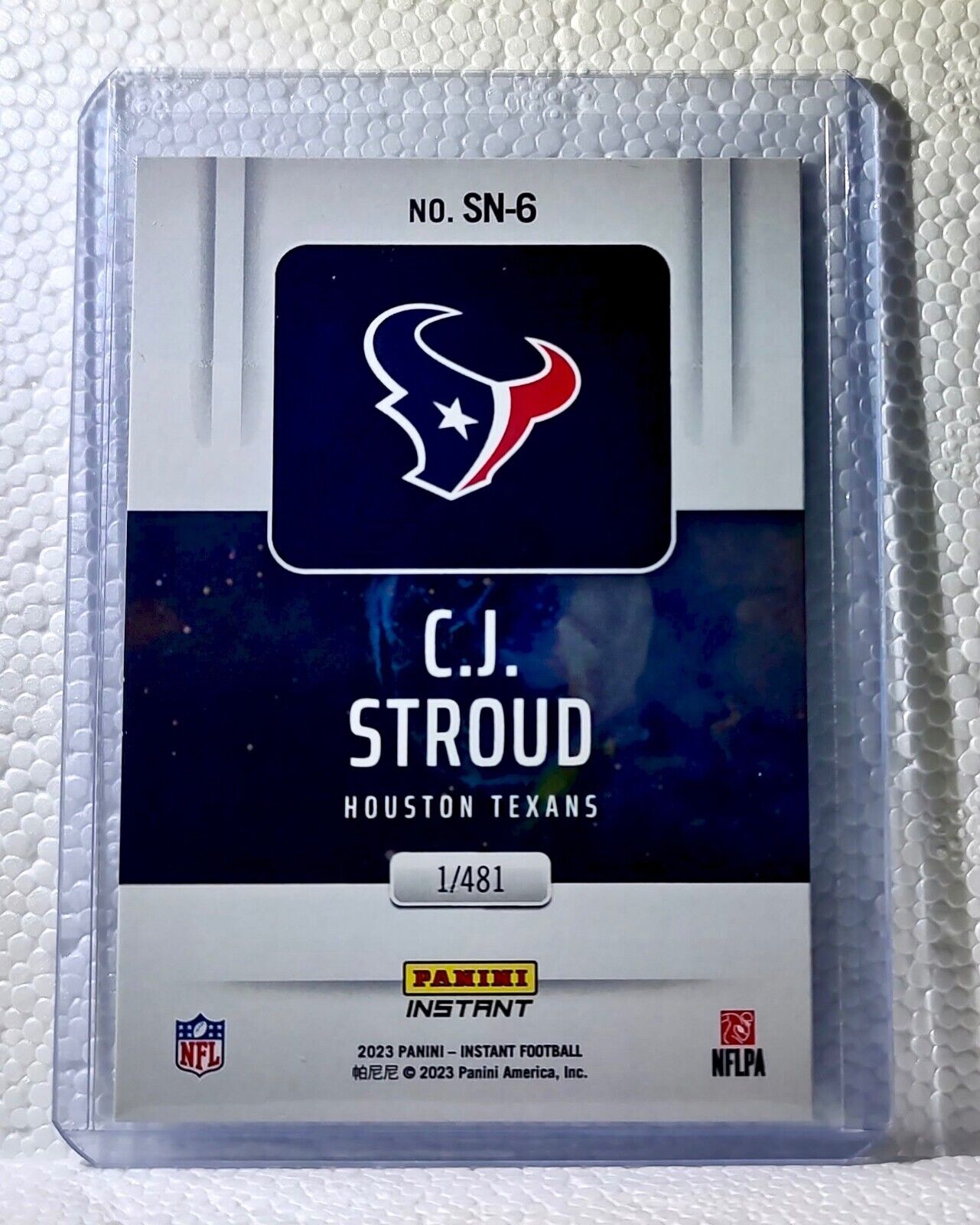 C.J. Stroud 2023 Panini NFL #6 Supernova Football Card Houston Texans 1/481