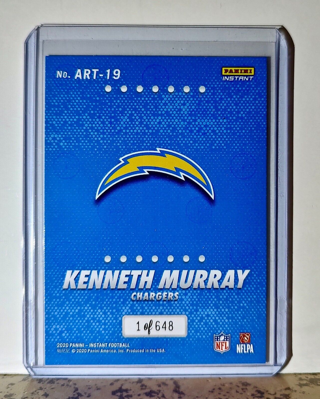Kenneth Murray 2020 Panini All-Rookie Team NFL #19 Card 1/648 LA Chargers