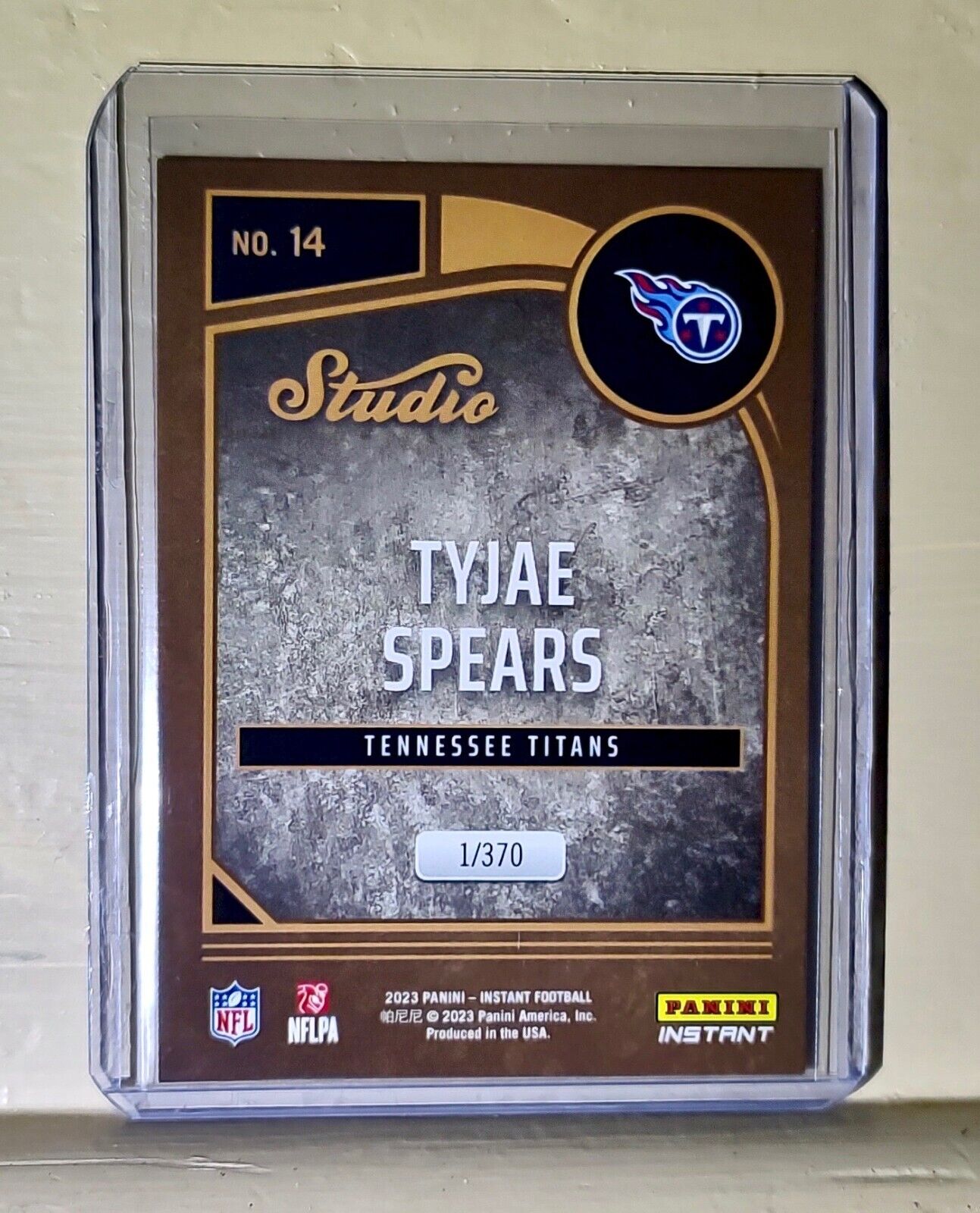Tyjae Spears 2023 Panini NFL Studio Rookies #14 Rookie Card 1/370