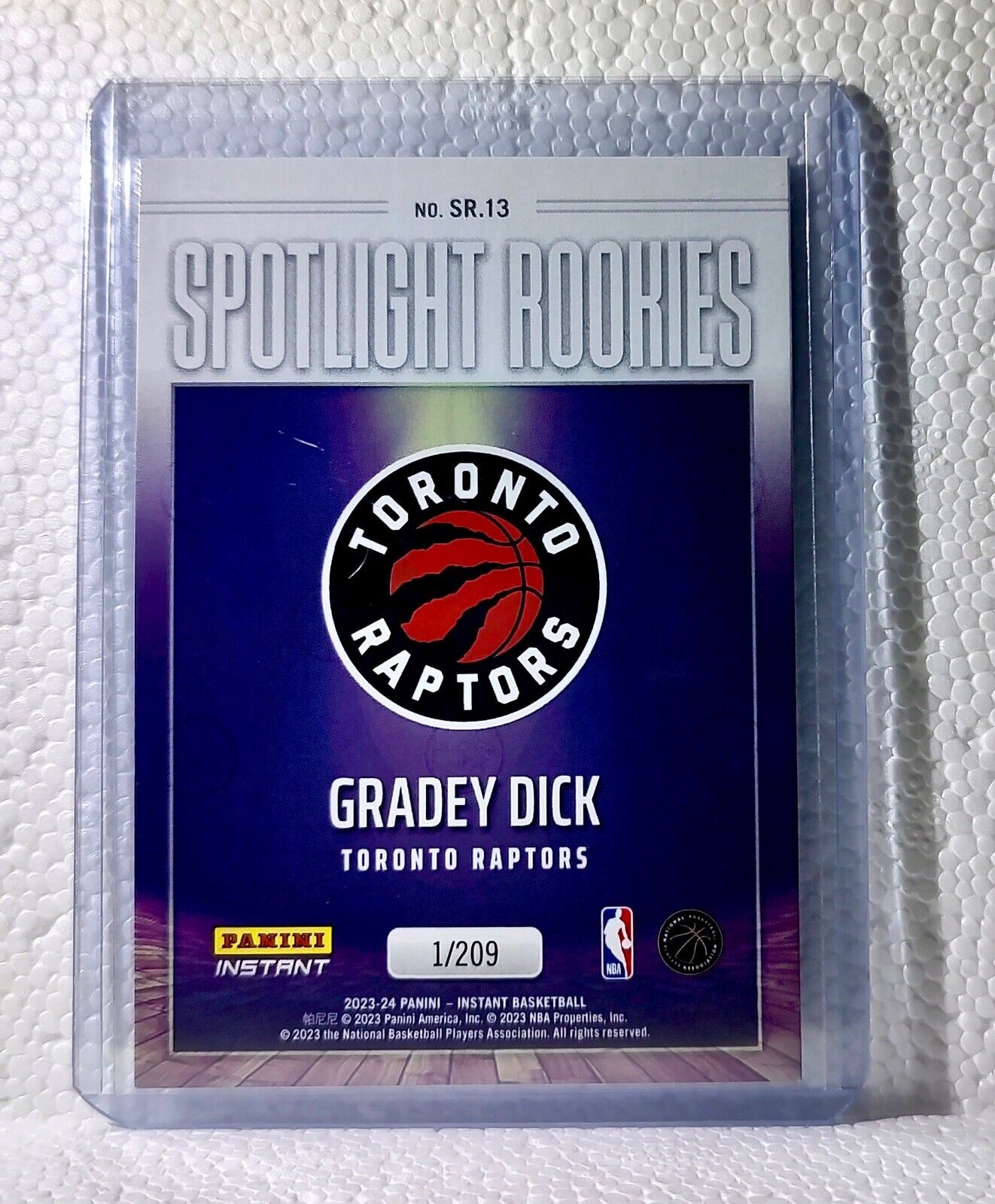 Gradey Dick 2023-24 Panini #13 NBA Spotlight Rookies Basketball Card 1/209