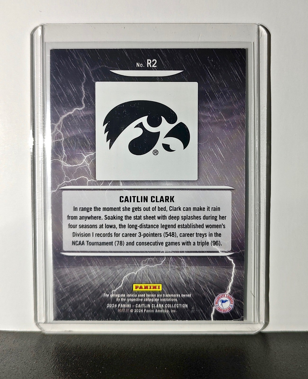 Caitlin Clark 2024 Silver Foil Panini Donruss Reigning 3’s #R2 Iowa Hawkeyes