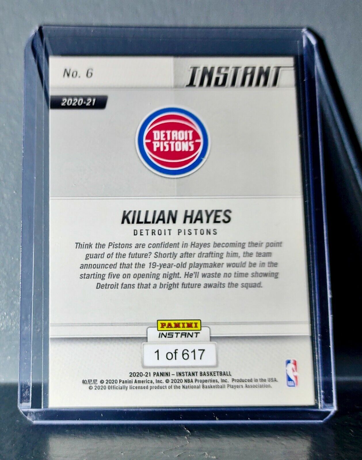 Killian Hayes 2020-21 Panini NBA Tip-Off #6 Basketball Card 1 of 617