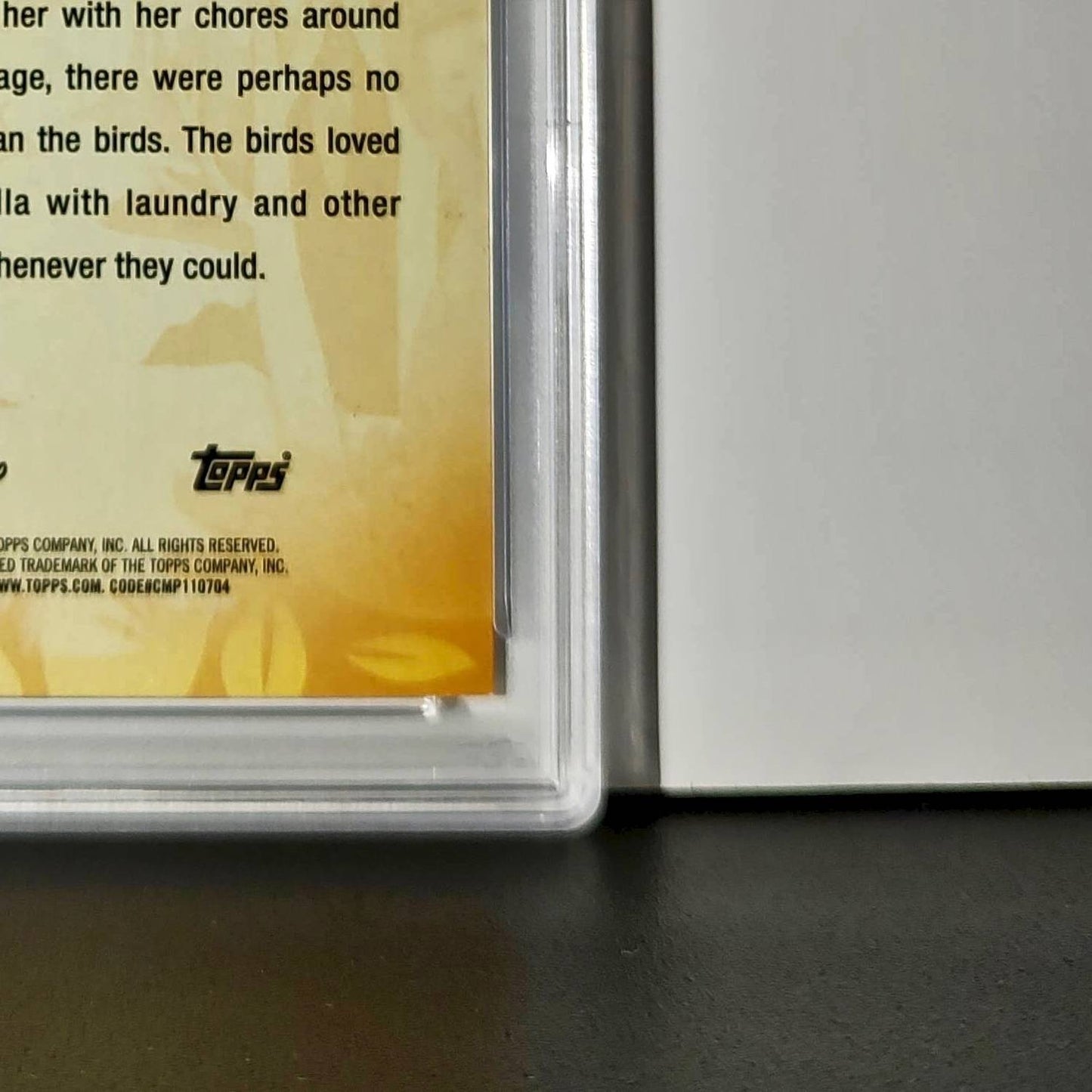 The Birds 2025 Topps Disney #FF-5 Furry Friends Card Cinderella PSA 8