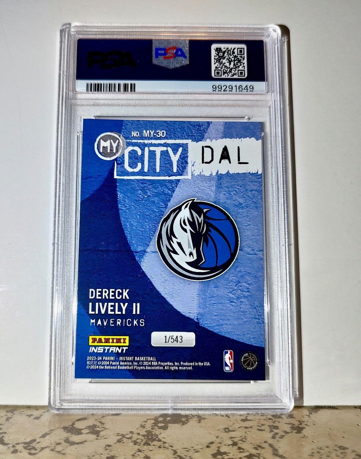 Dereck Lively II 2023 Panini MyCity Rookie NBA #MY-30 Basketball Card PSA 10 Gem