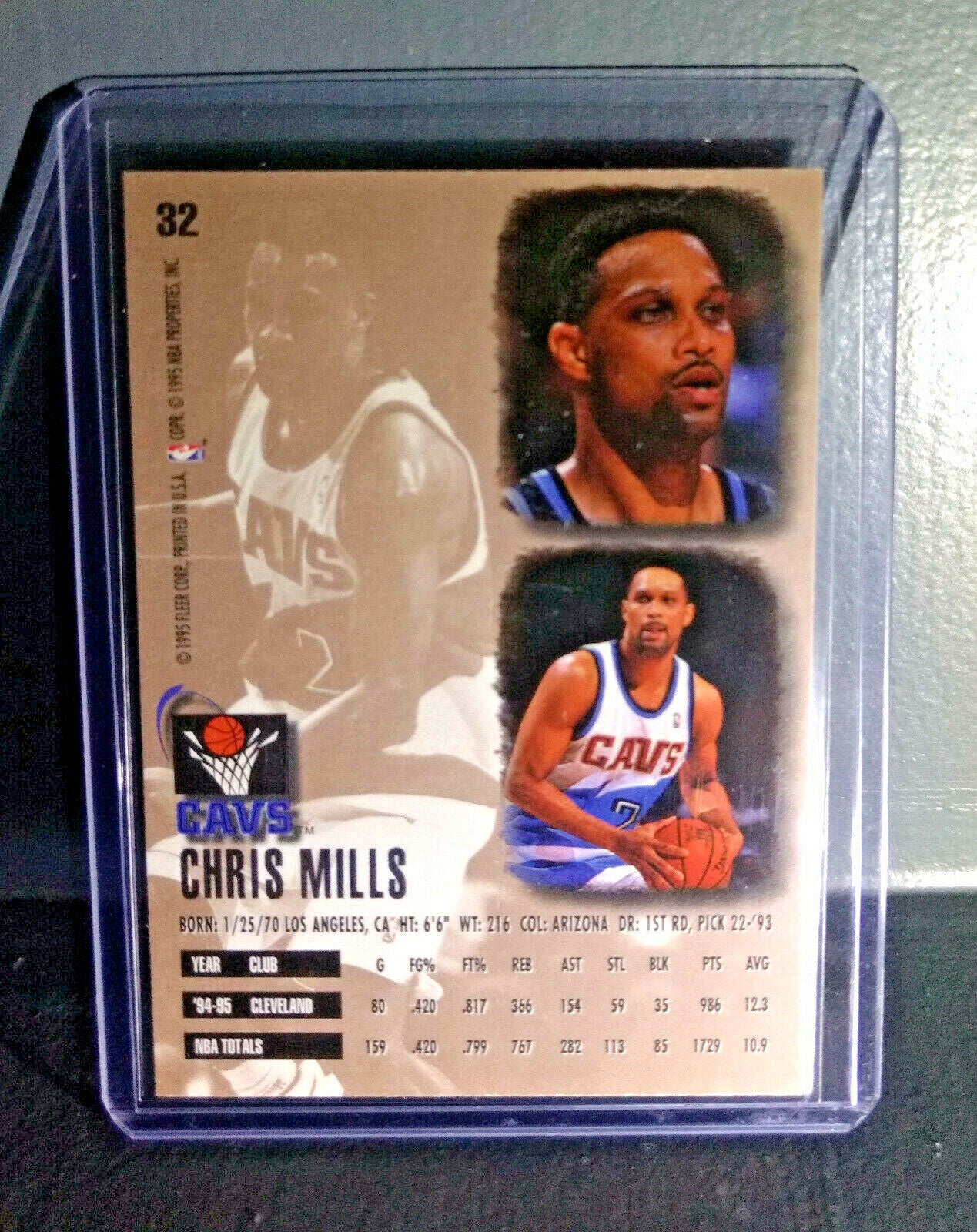1995-96 Chris Mills Fleer Ultra #32 Basketball Card