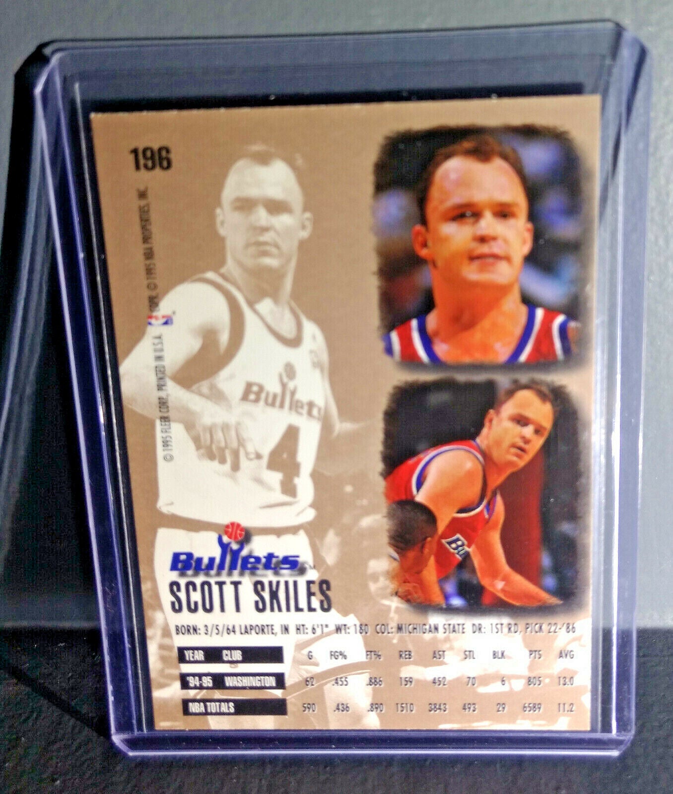 1995-96 Scott Skiles Fleer Ultra #196 Basketball Card