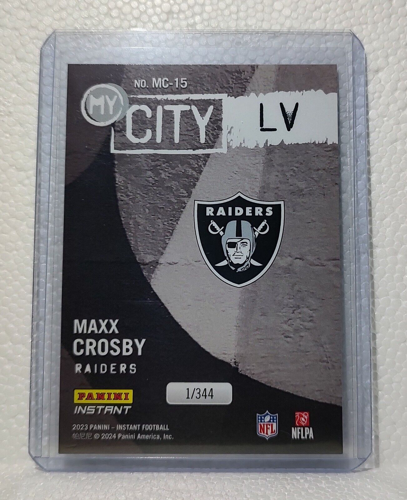 Maxx Crosby 2023 Panini NFL #15 My City Football Card Raiders 1/344