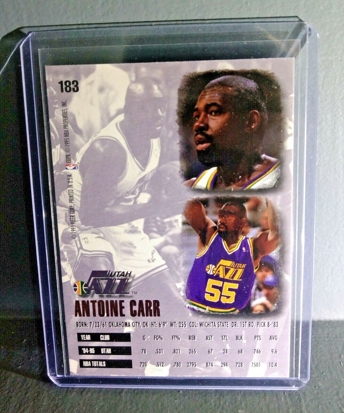 1995-96 Antoine Carr Fleer Ultra #183 Basketball Card