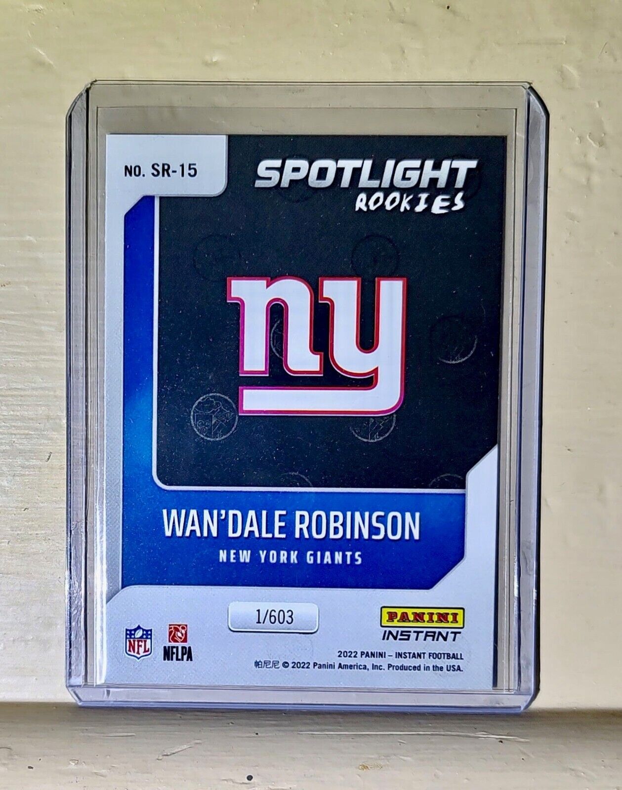 Wan'Dale Robinson 2022 NFL Panini #15 Spotlight Rookie Football Card 1/603
