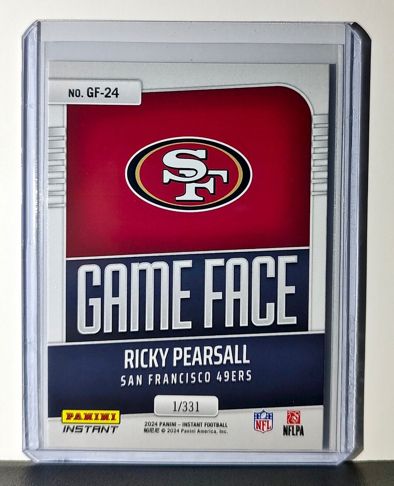 Ricky Pearsall 2024 Panini Game Face #24 NFL Rookie Card SF 49ers 1/331