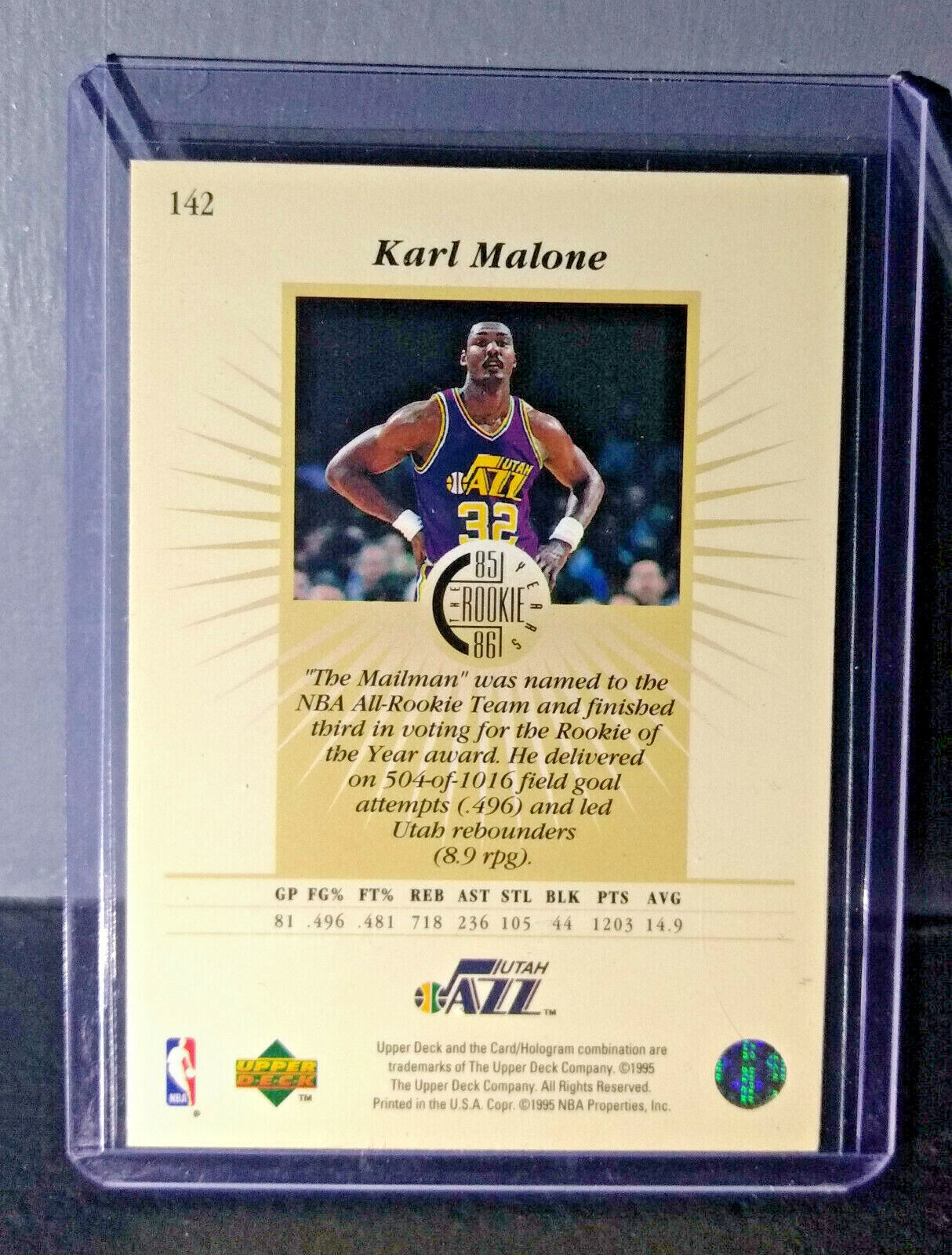1995-96 Upper Deck Karl Malone #142 Basketball Card
