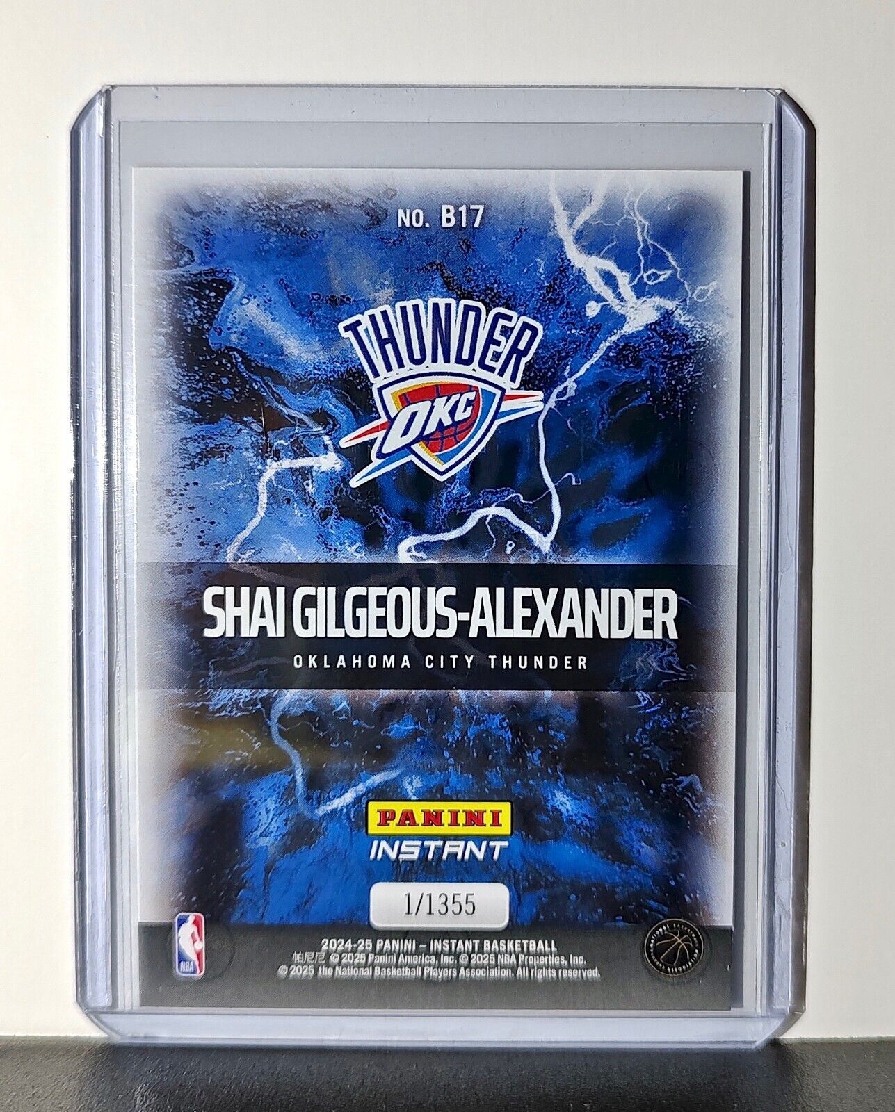 Shai Gilgeous-Alexander 2024-25 Panini NBA #17 Breakaway Card Thunder 1/1355
