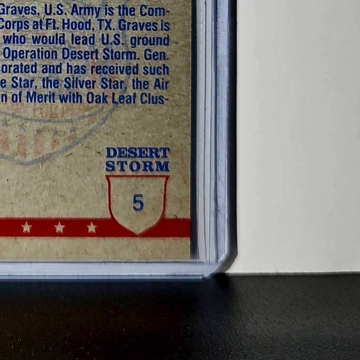 General Richard G. Graves 1991 Topps Desert Storm #5 Card