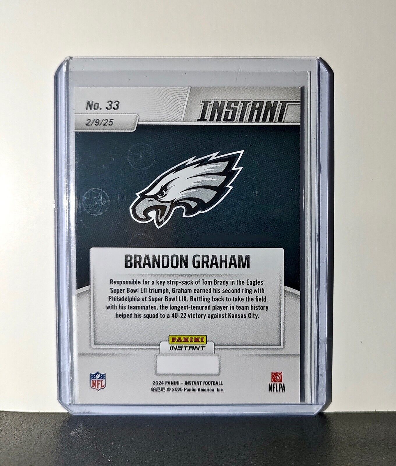 Brandon Graham 2024 Panini Super Bowl LIX Champions NFL #33 Football Card Eagles