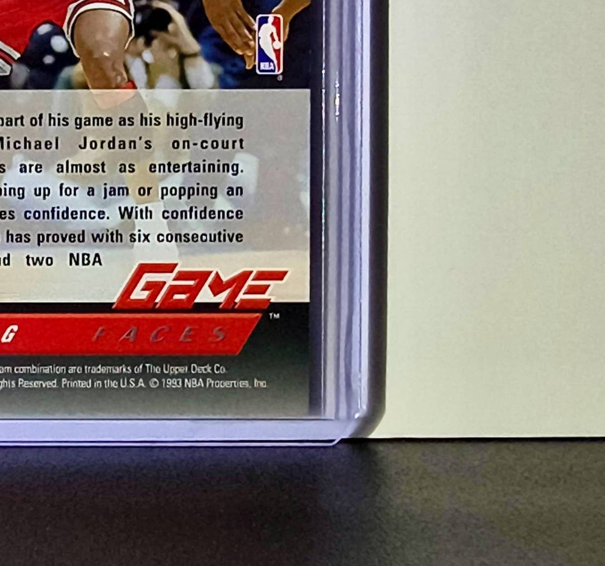Michael Jordan 1992-93 Upper Deck Game Faces #488 Basketball Card Chicago Bulls
