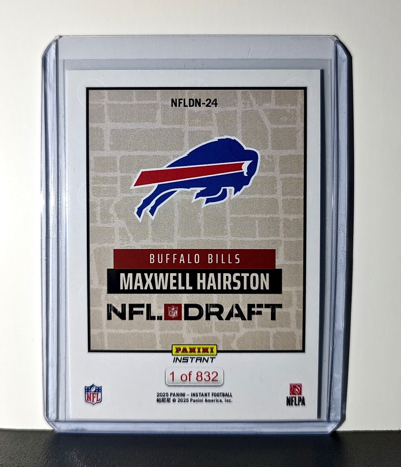 Maxwell Hairston Rookie 2025 NFL Draft #24 Football Card Buffalo Bills 1 of 832