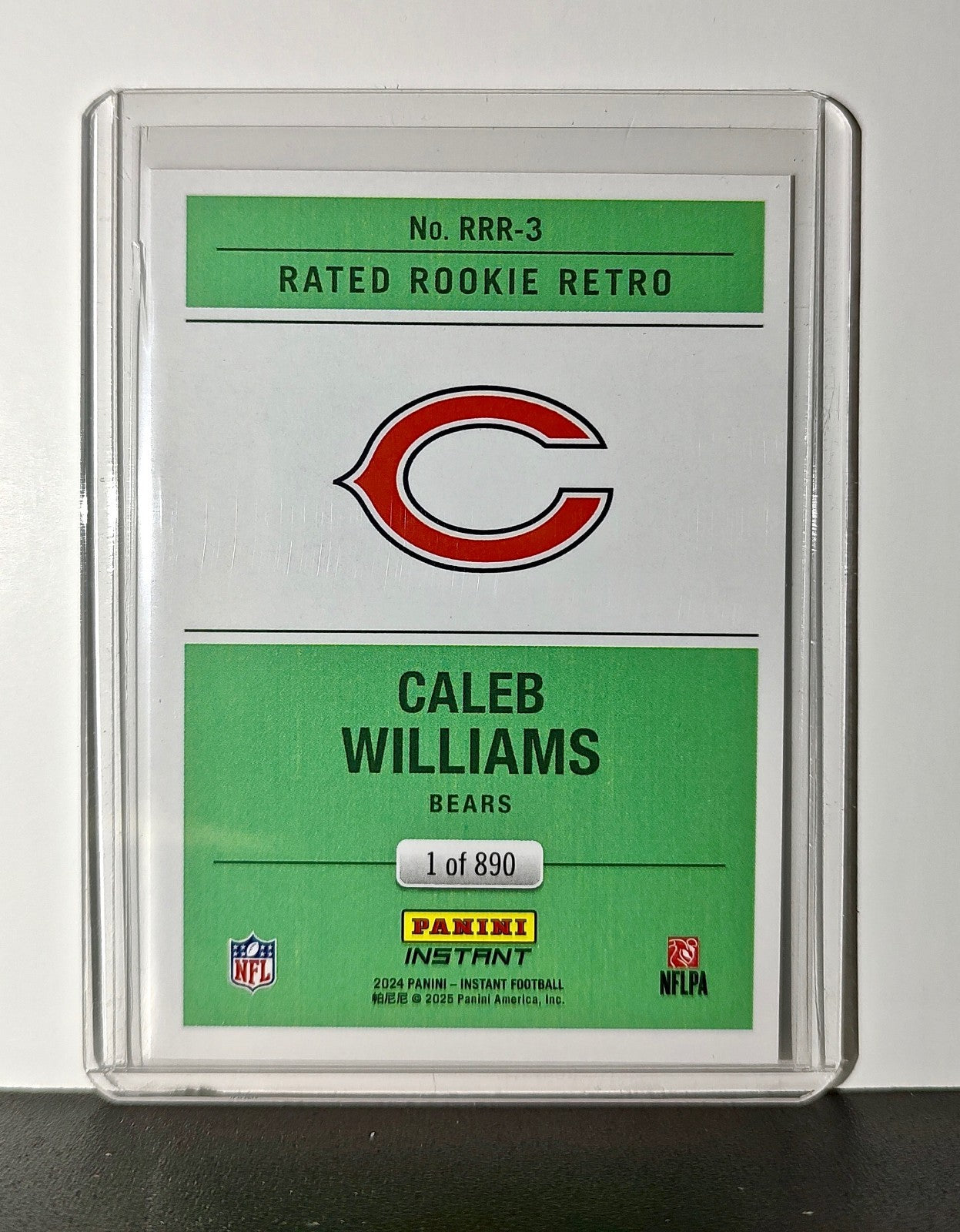 Caleb Williams Rookie 2024 Panini Rated Rookie Retro NFL #3 Card Bears 1 of 890