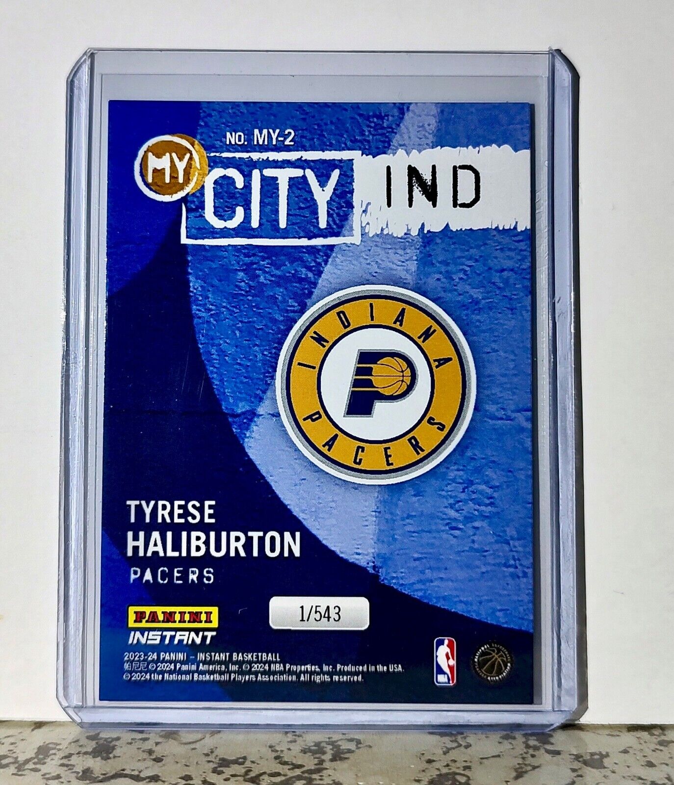Tyrese Haliburton 2023-24 Panini NBA #2 MyCity Basketball Card Pacers 1/543