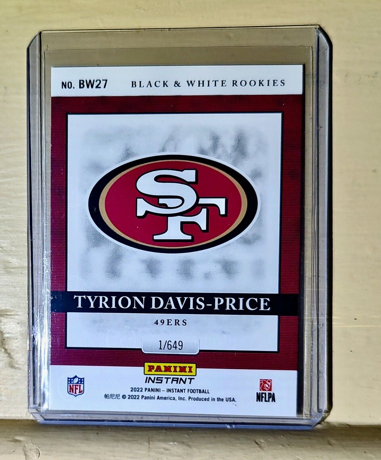 Tyrion Davis-Price 2022 Panini NFL Black & White Rookies #27 Football Card 1/649