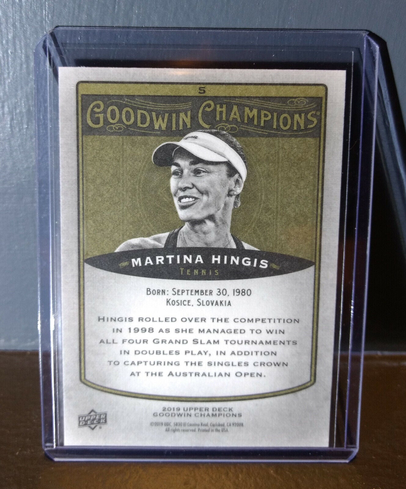 2019 Upper Deck Goodwin Champions Martina Hingis #5 Tennis Card