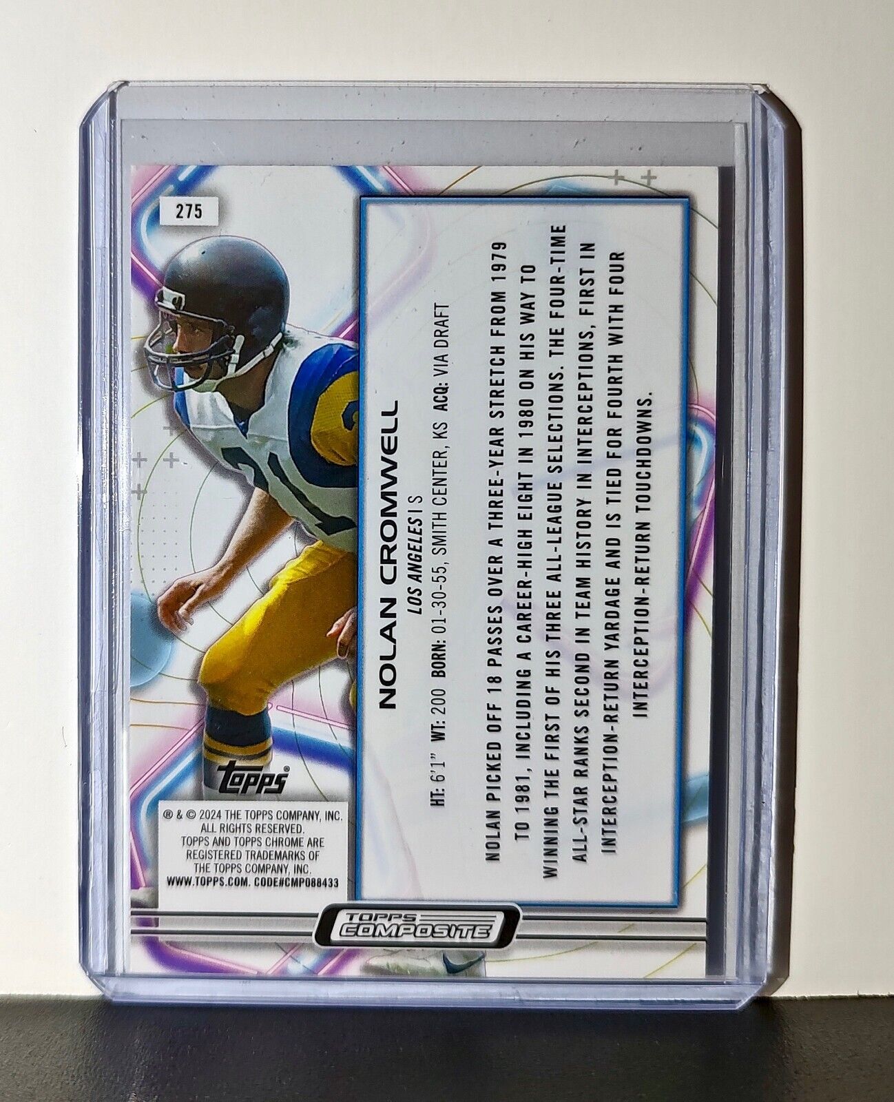 Nolan Cromwell 2023 Topps Chrome Cosmic NFL #275 Card Los Angeles Rams