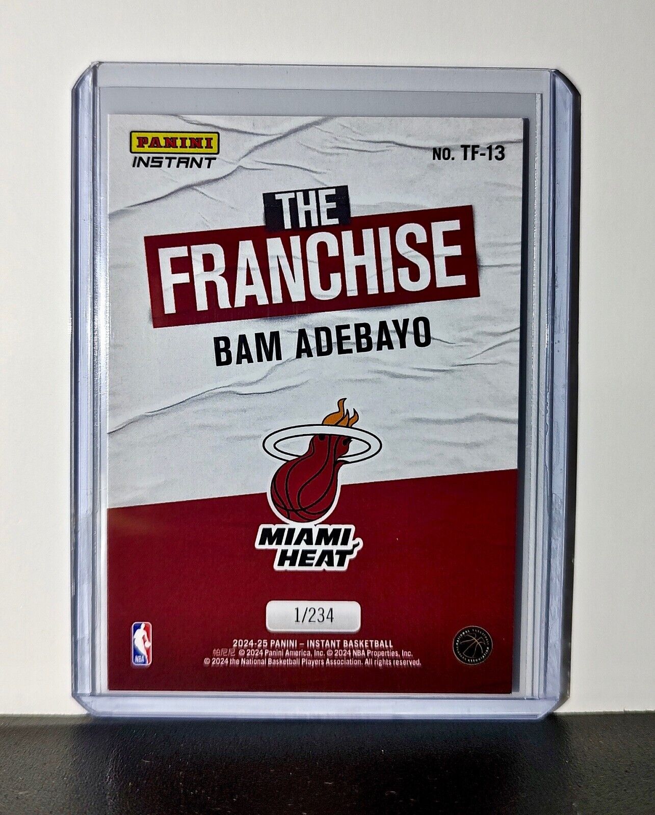 Bam Adebayo 2024-25 Panini The Franchise NBA #13 Card Miami Heat 1/234