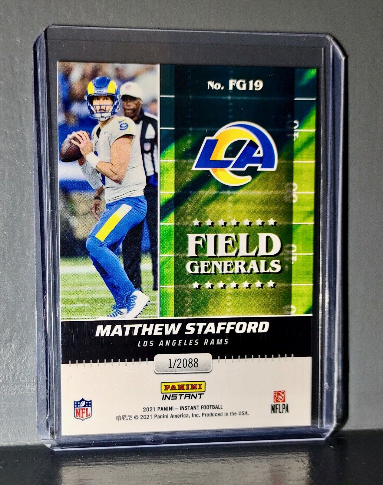 Matthew Stafford 2021 Panini NFL Field Generals #1st 9 Rookie Card 1 of 2088