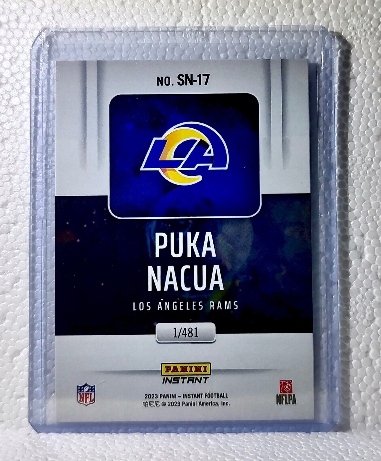 Puka Nacua 2023 Panini NFL #17 Supernova Football Card Los Angeles Rams 1/481