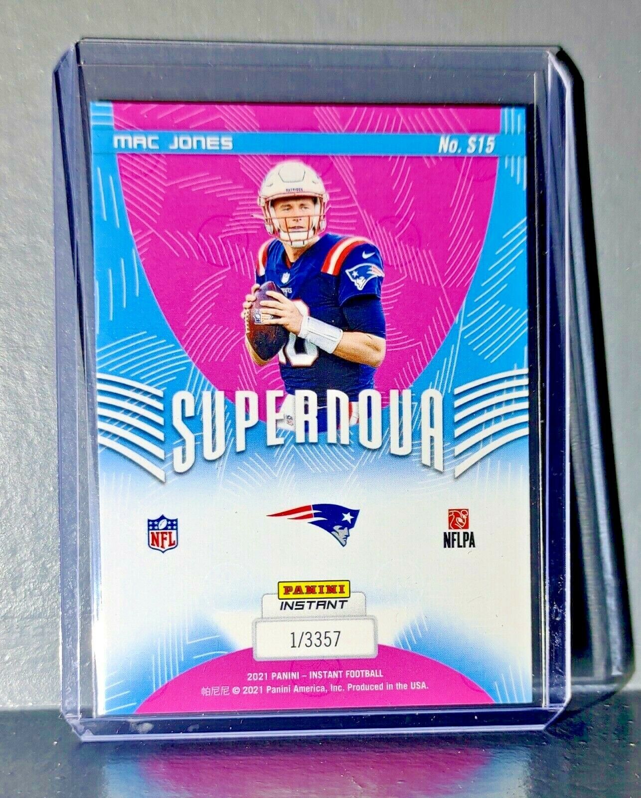 Mac Jones 2021 Panini NFL Instant Supernova #15 Rookie Football Card 1 of 3357